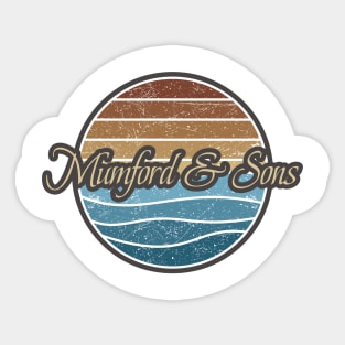 Mumford & Sons Retro Waves Sticker